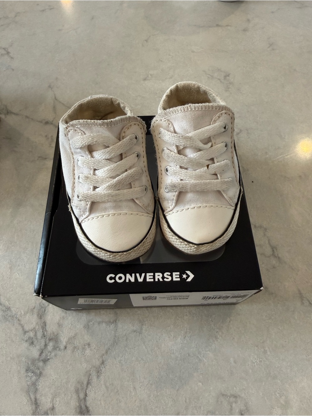 Converse Kids White Low-Top Canvas Sneakers